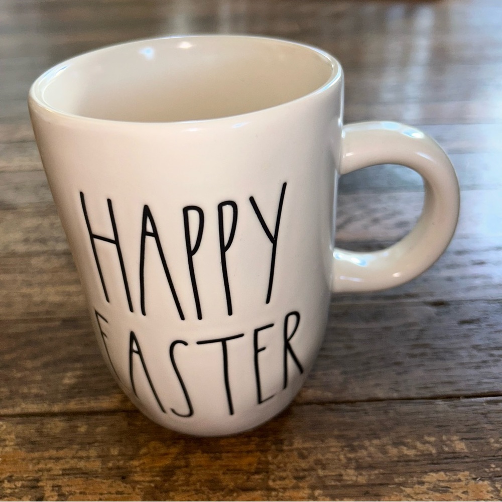 Rae Dunn Cream 'Happy Easter' Mug